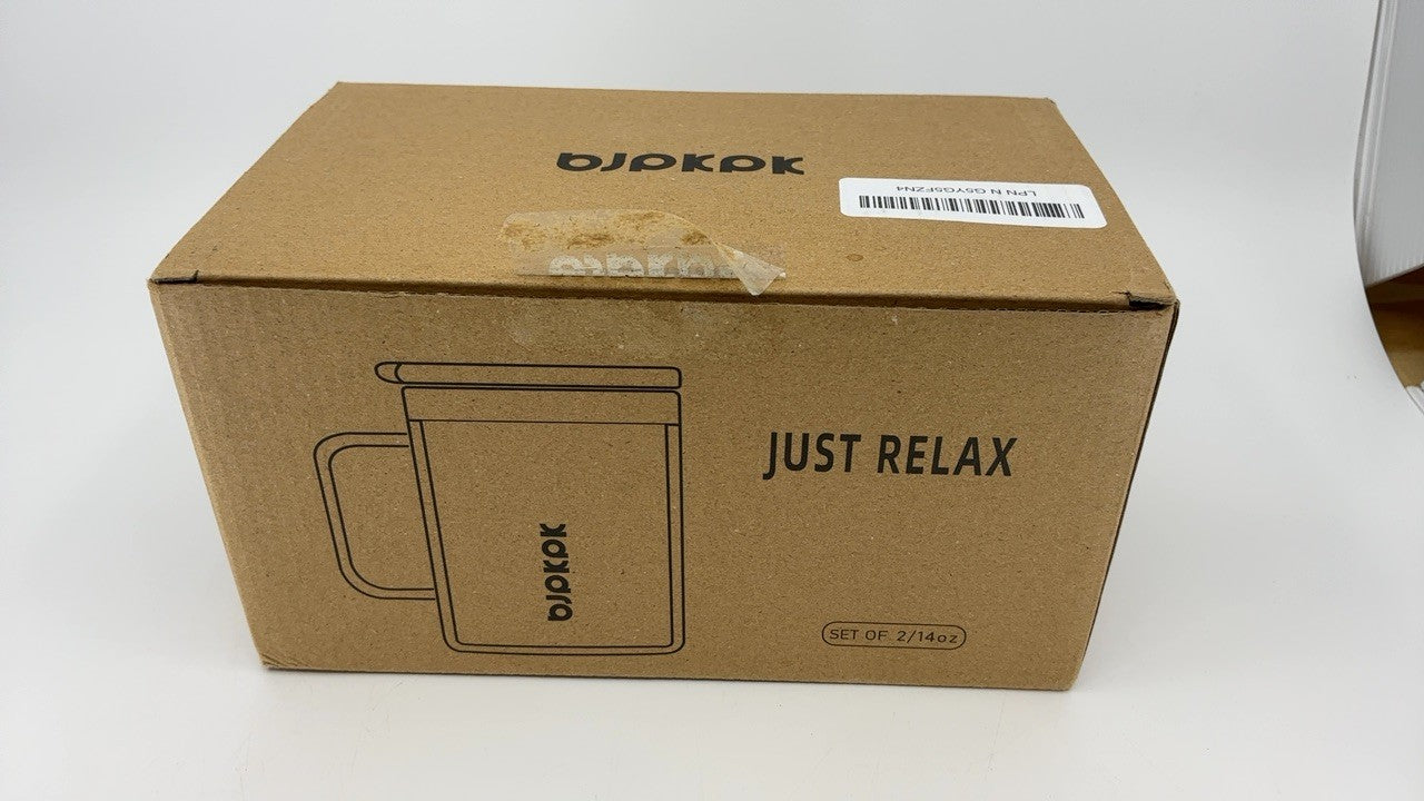 BJPKPK 14oz Stainless Steel Insulated Tumblers, 2 Pcs w/ Lid - Turquoise