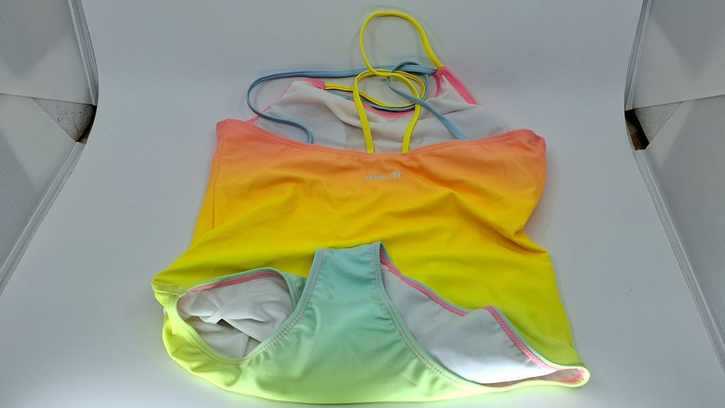 Hurley Girls One Piece Swimsuit, Pink Flamingo, 14