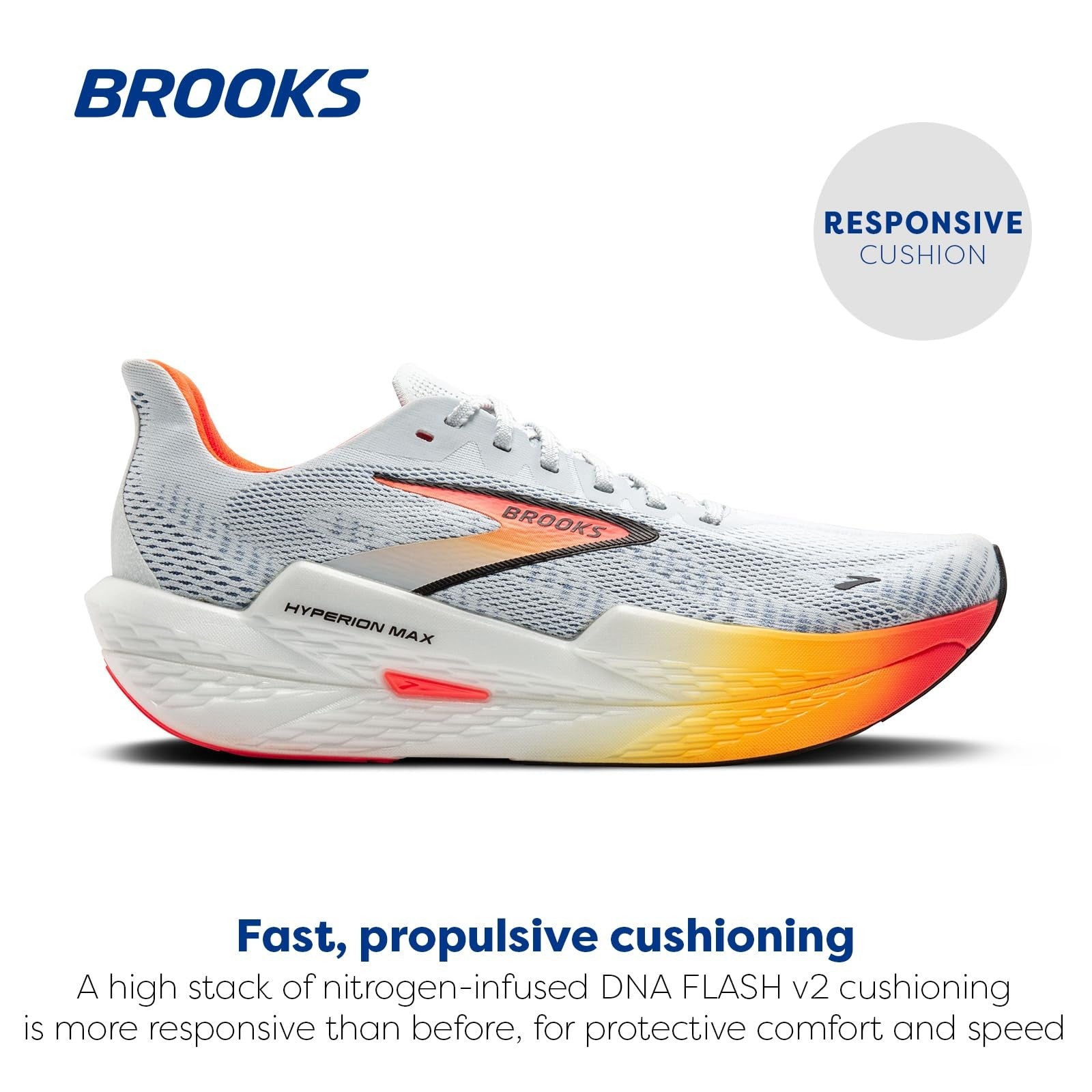Brooks Hyperion Max 2 Running Shoe Illusion/Coral/Black, 7.5 Medium