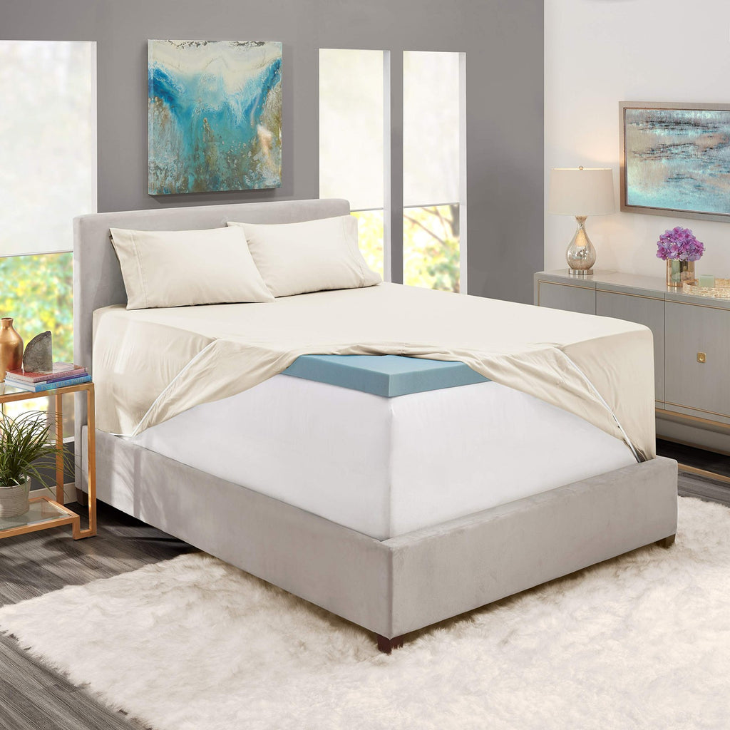 Queen Size Sheet Set 4pc Extra Deep Pocket Microfiber Off White