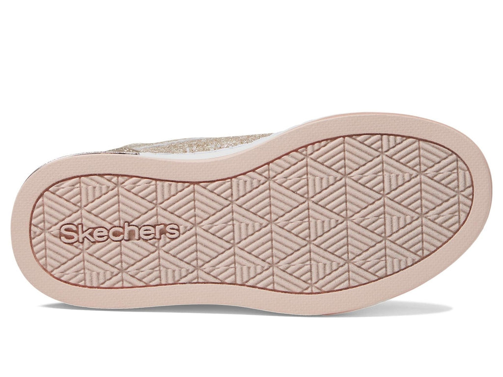 Skechers Kids Girls Shoutouts 2.0-Glitter Queen Sneaker, Gold, 4 Big Kid