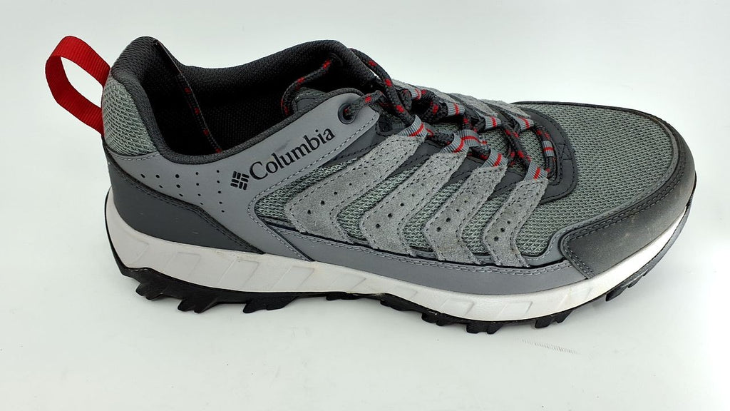 Columbia Men's Strata Trail Low, Titanium Grey Steel/Mountain Red, 10.5