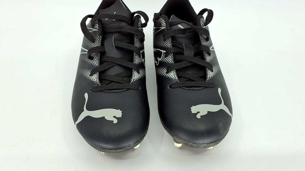 PUMA Attacanto Firm AG Soccer Cleats, Black-Silver Mist, 13 Little Kid