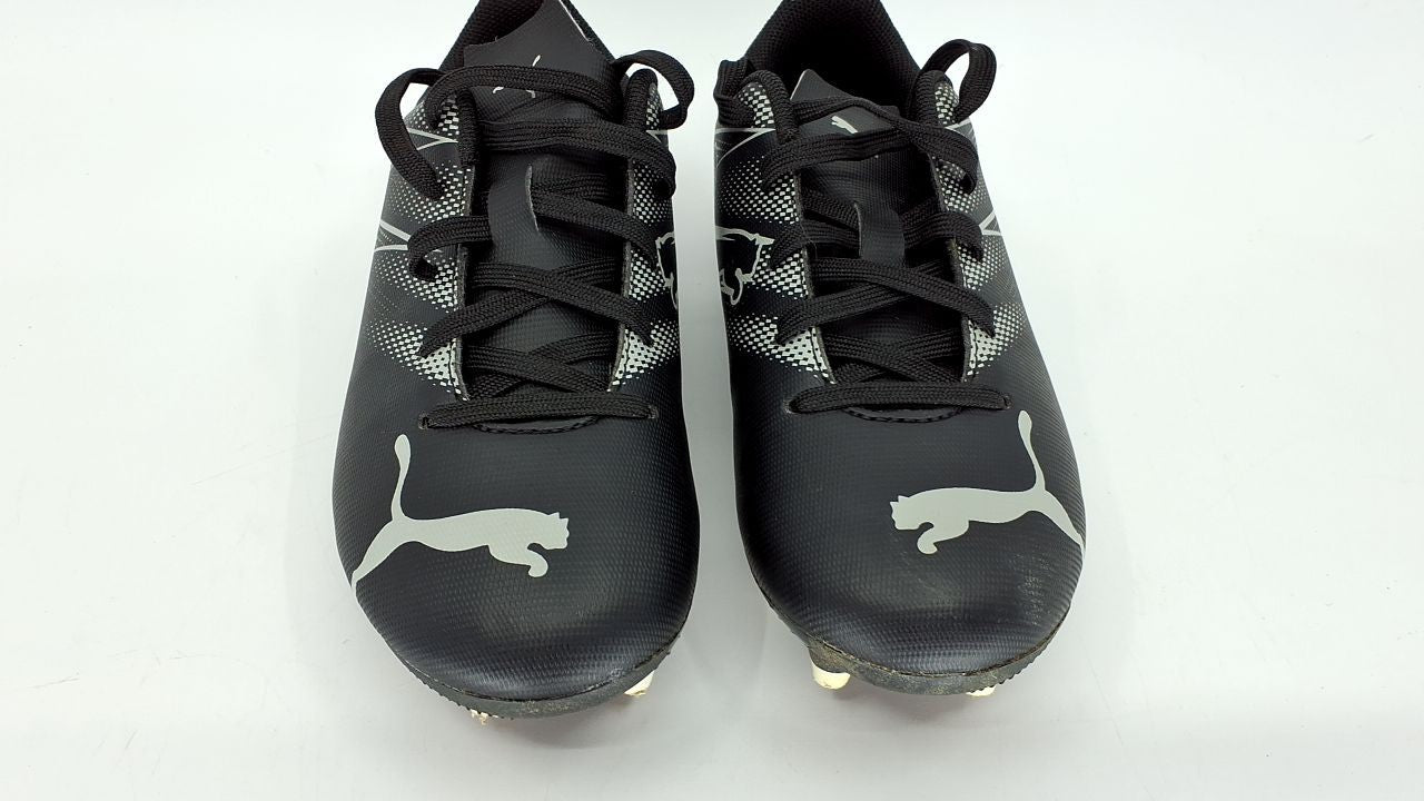 PUMA Attacanto Firm AG Soccer Cleats, Black-Silver Mist, 13 Little Kid