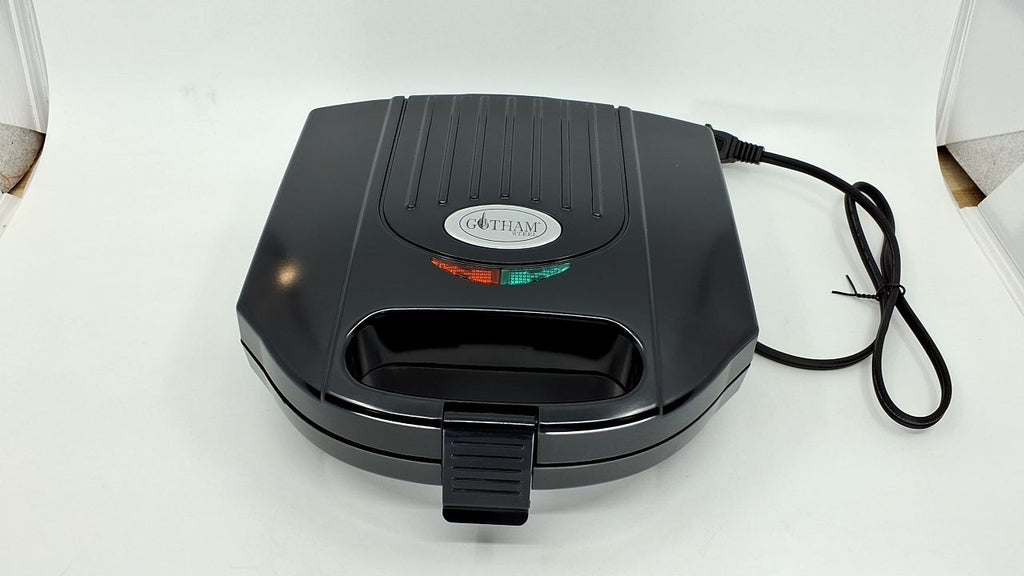 Gotham Steel Nonstick Panini Press Sandwich Maker, Black, 2 Sandwiches