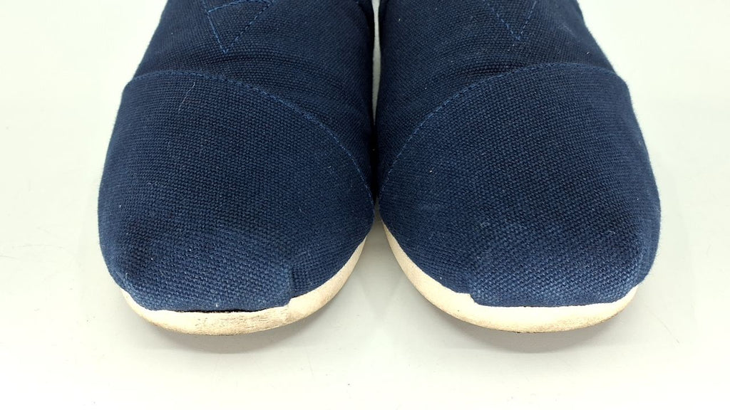 TOMS Men's Alpargata Loafer Flat, Blue Recycled Cotton Canvas, 9