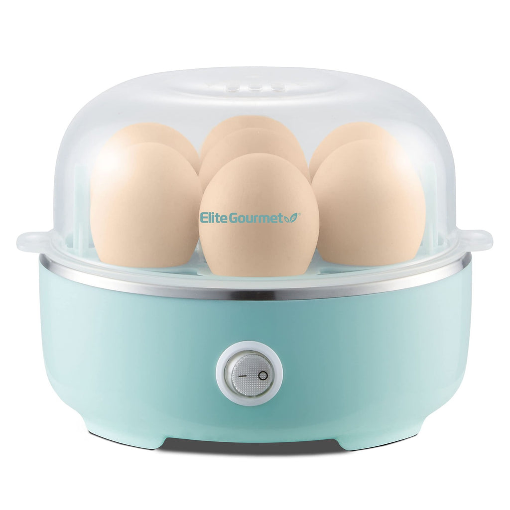 Elite Gourmet 7-Egg Electric Egg Cooker Retro Mint w/ Auto Shut-Off