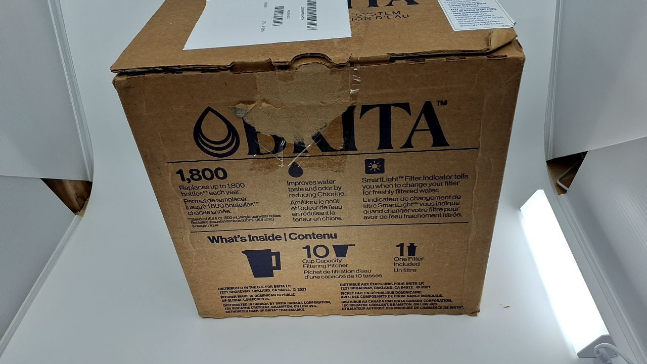 Brita Water Pitcher, 10-Cup, Elite Filter, 99% Lead Reduction, White