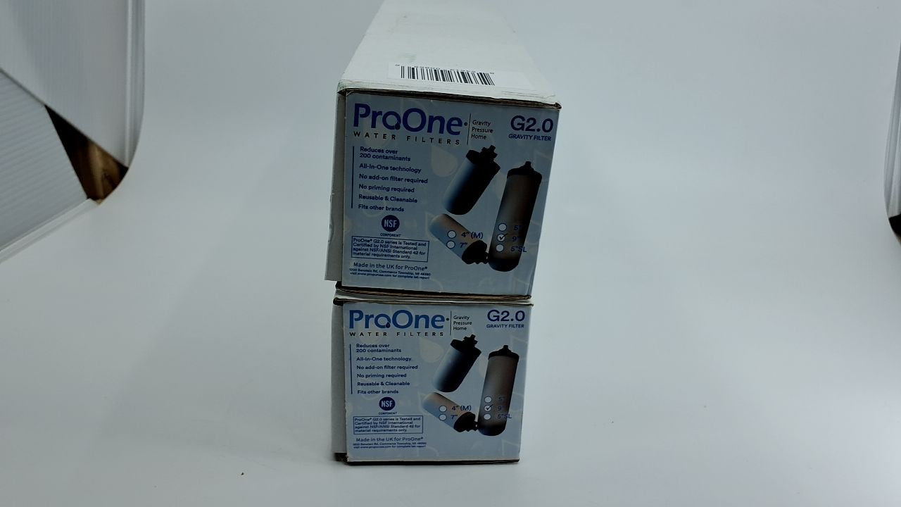ProOne 9-Inch Water Filter G-Series 2-Pack - Compatible w/ Most Systems