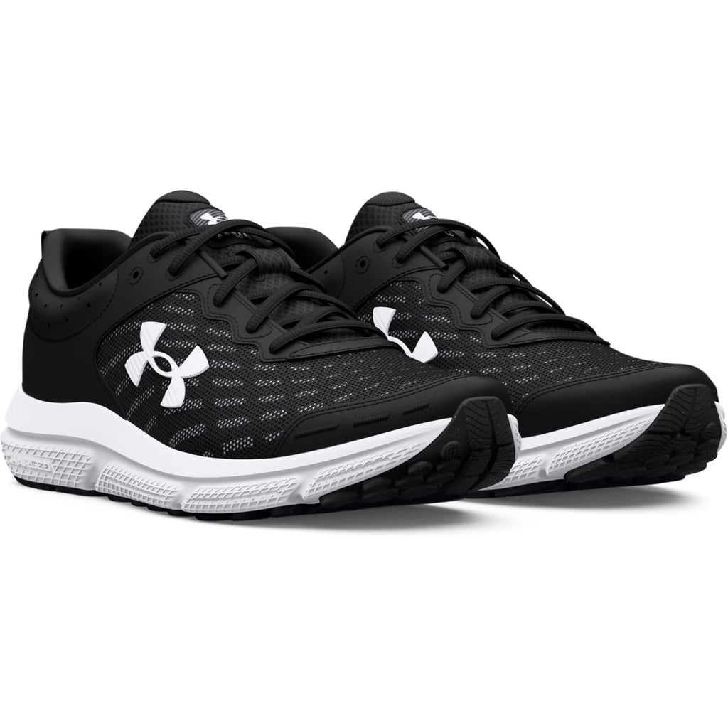 Under Armour Men's Charged Assert 10, (001) Black/Black/White, 9, US