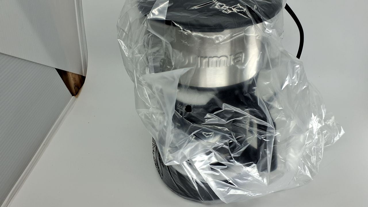 Gourmia One-Touch Coffee Maker, 5 Cup, Black & Stainless Steel Accents