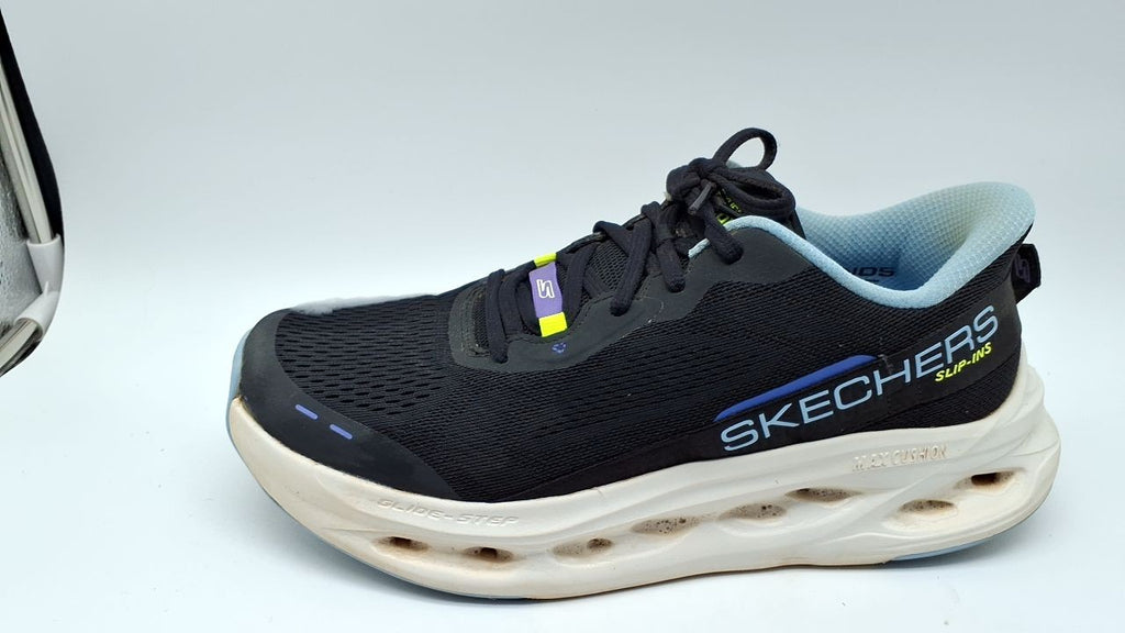 Skechers Women's Max Cushioning Slip-Ins Sneaker Black/Blue Size 9.5