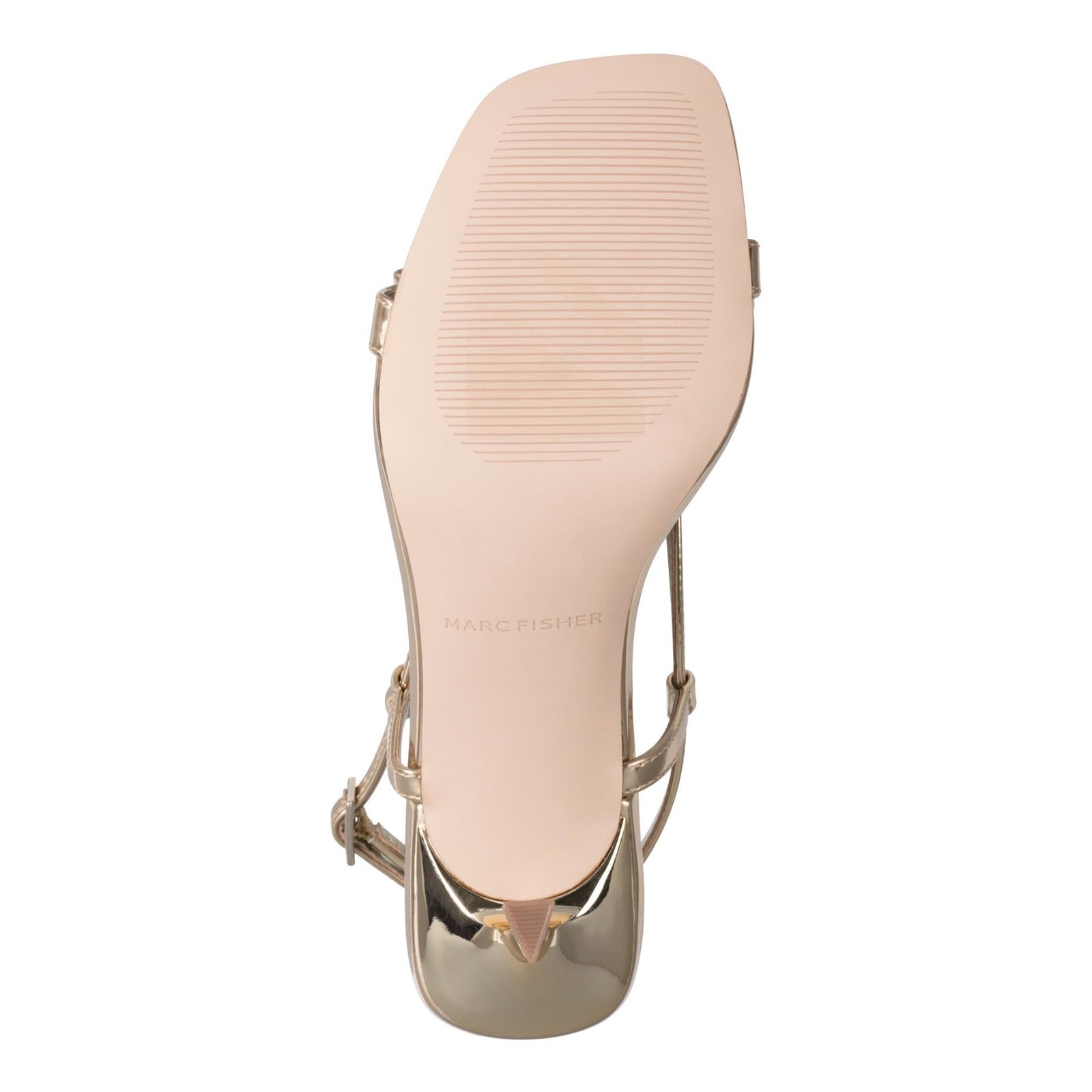 Marc Fisher Women's DANZY Heeled Sandal, Gold Mirror Metallic 710, 5