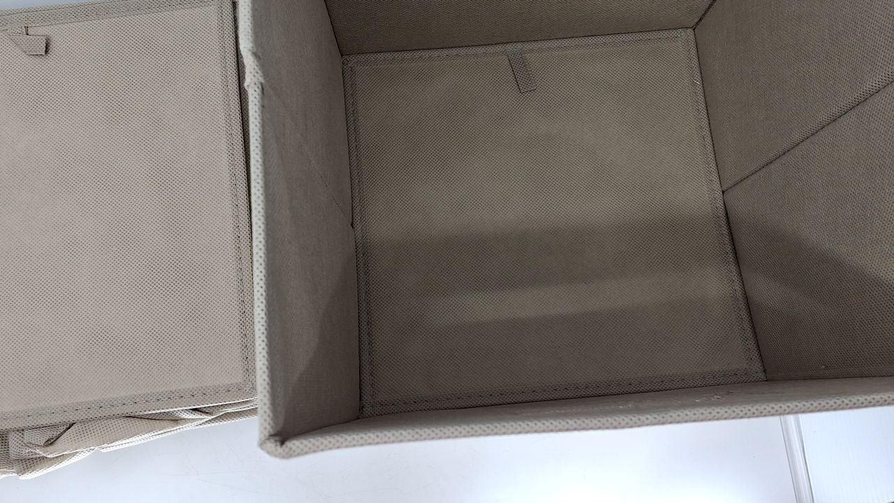 4-Piece Taupe Storage Bins - Folding Organizers for Home & Playroom