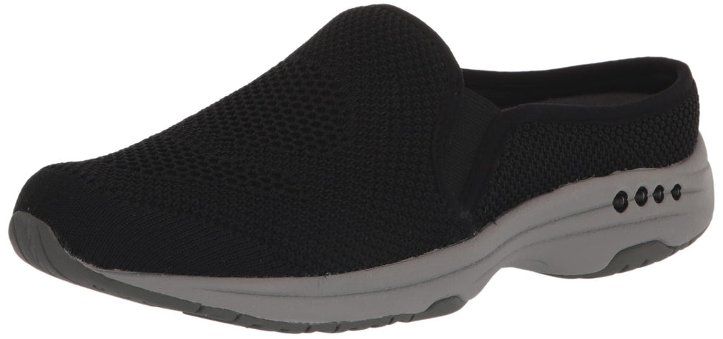 Easy Spirit womens Takeknit 2 Clog, Black, 9 Wide US