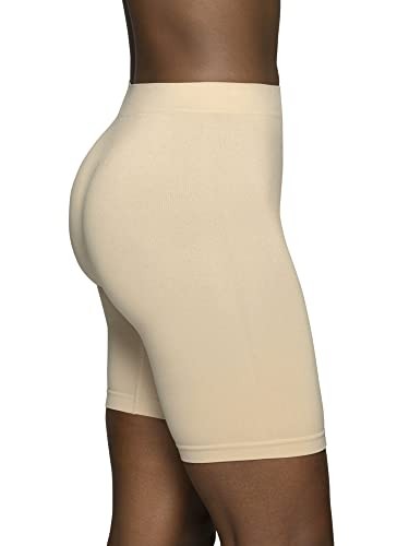 Vanity Fair Smoothing Slip Short, Damask Neutral, 2X-Large