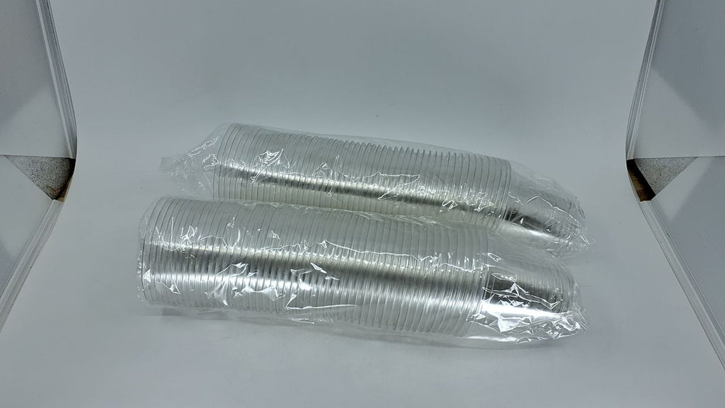 100 Pack 9 Oz Clear Disposable Plastic Cups - Heavy Duty Party Tumblers
