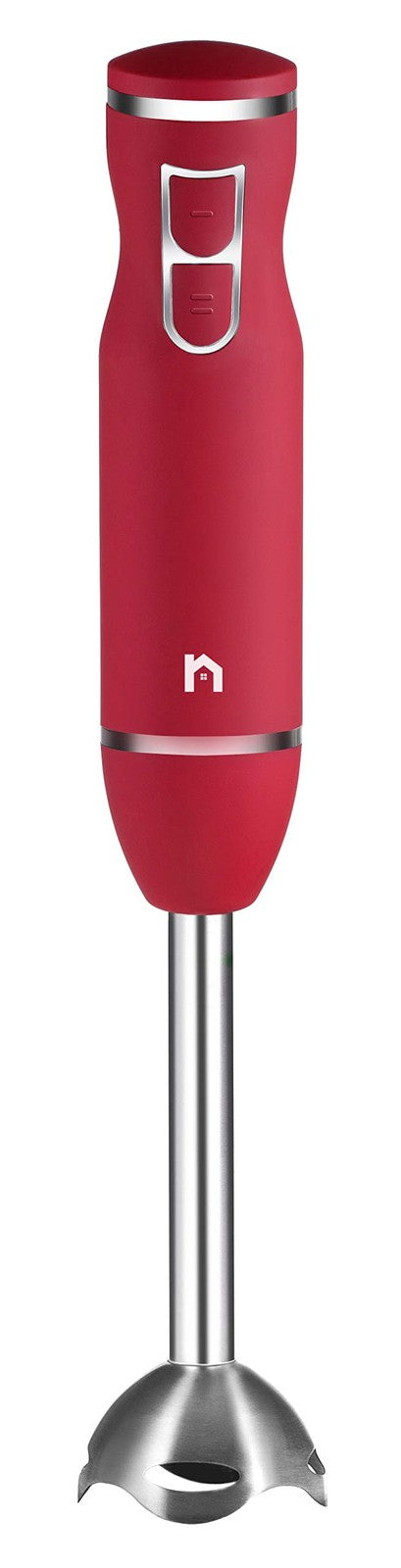 300W Immersion Blender Red 2 Speed Stick Mixer w/ Stainless Steel Blade