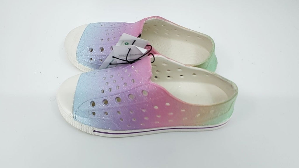 Toddler Water Sneakers Size 2 Pink Gradient Lightweight Slip On Shoes