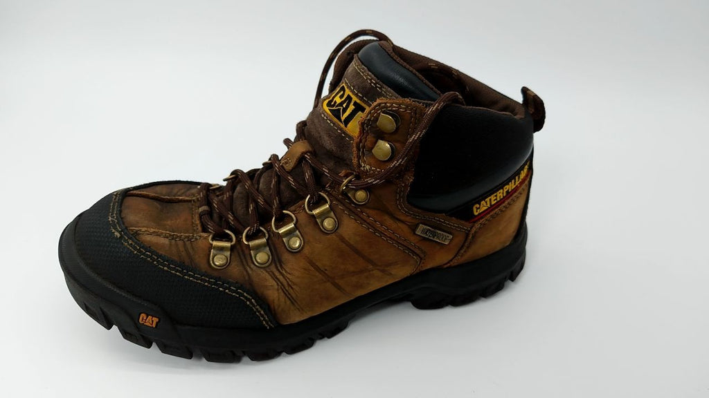 Cat Footwear Men's Threshold Waterproof Steel Toe, Real Brown, 8.5