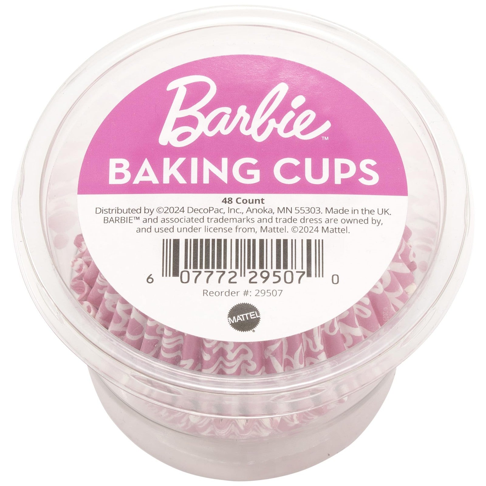 Pink Barbie Cupcake Liners 1.8in Greaseproof Paper, 48 Count