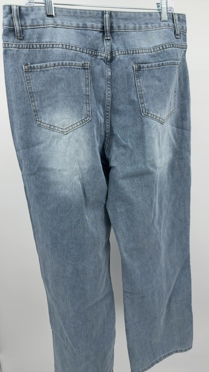 Wide Leg Jeans with Pockets