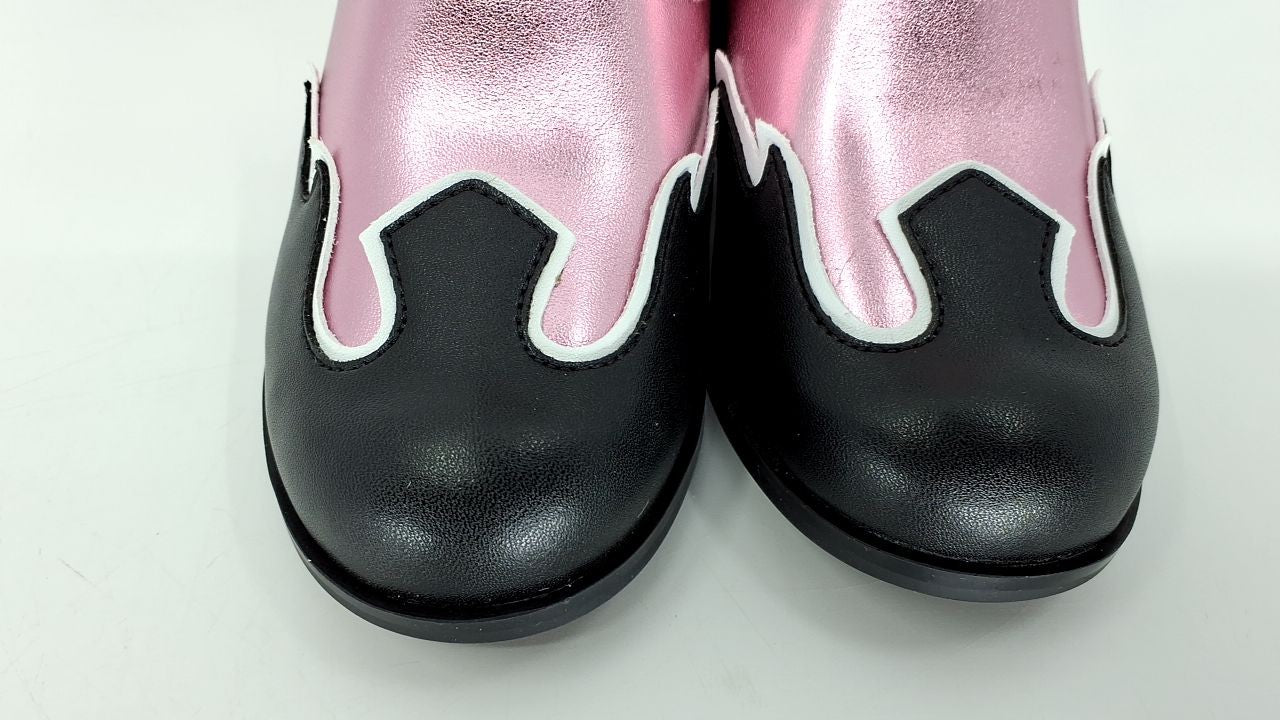 Cowgirl Ankle Boots Pink Toddler 11 Pull-On Western Style