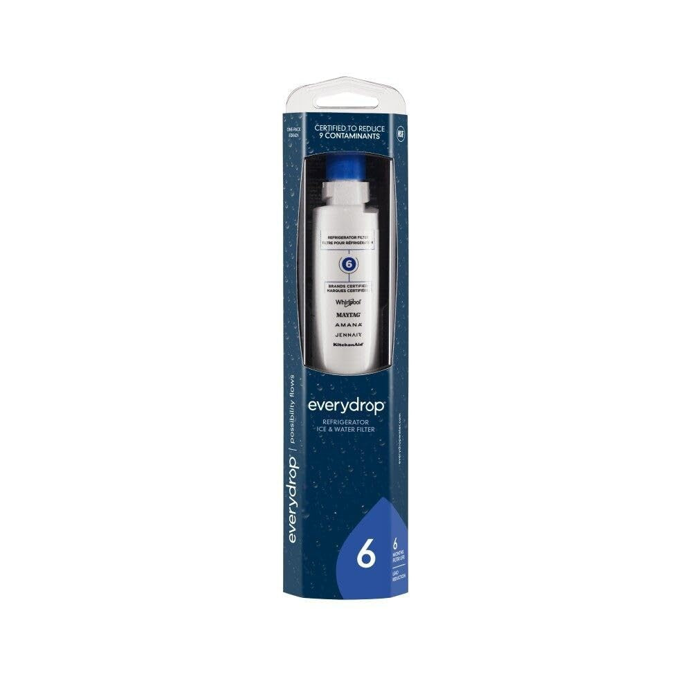 Whirlpool EDR6D1 Ice & Water Refrigerator Filter, Single-Pack, White