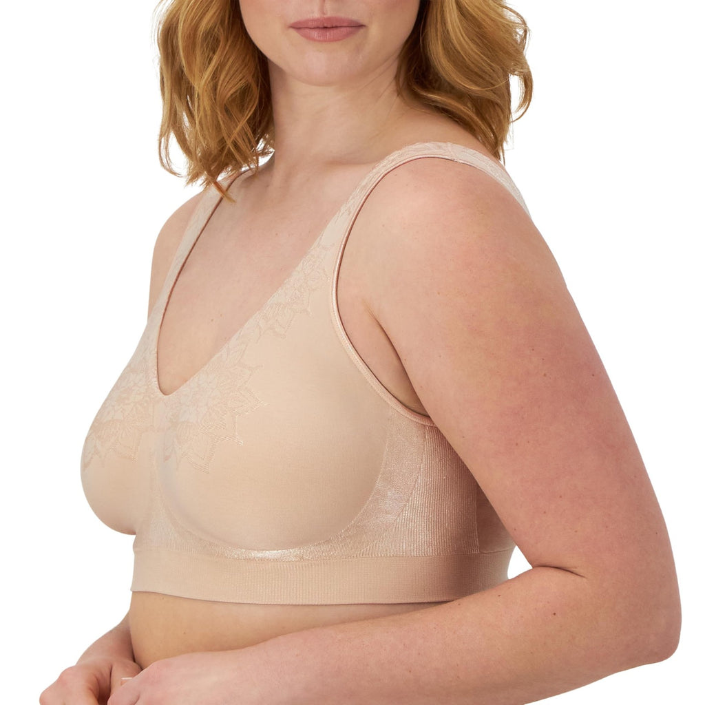 Bali Women's Wireless Bra, Comfort Revolution DF3484, Almond Aztec, Small
