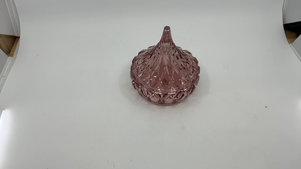 Godinger Blush Glass Hershey Kiss Candy Dish - A Sweet and Stylish Delight