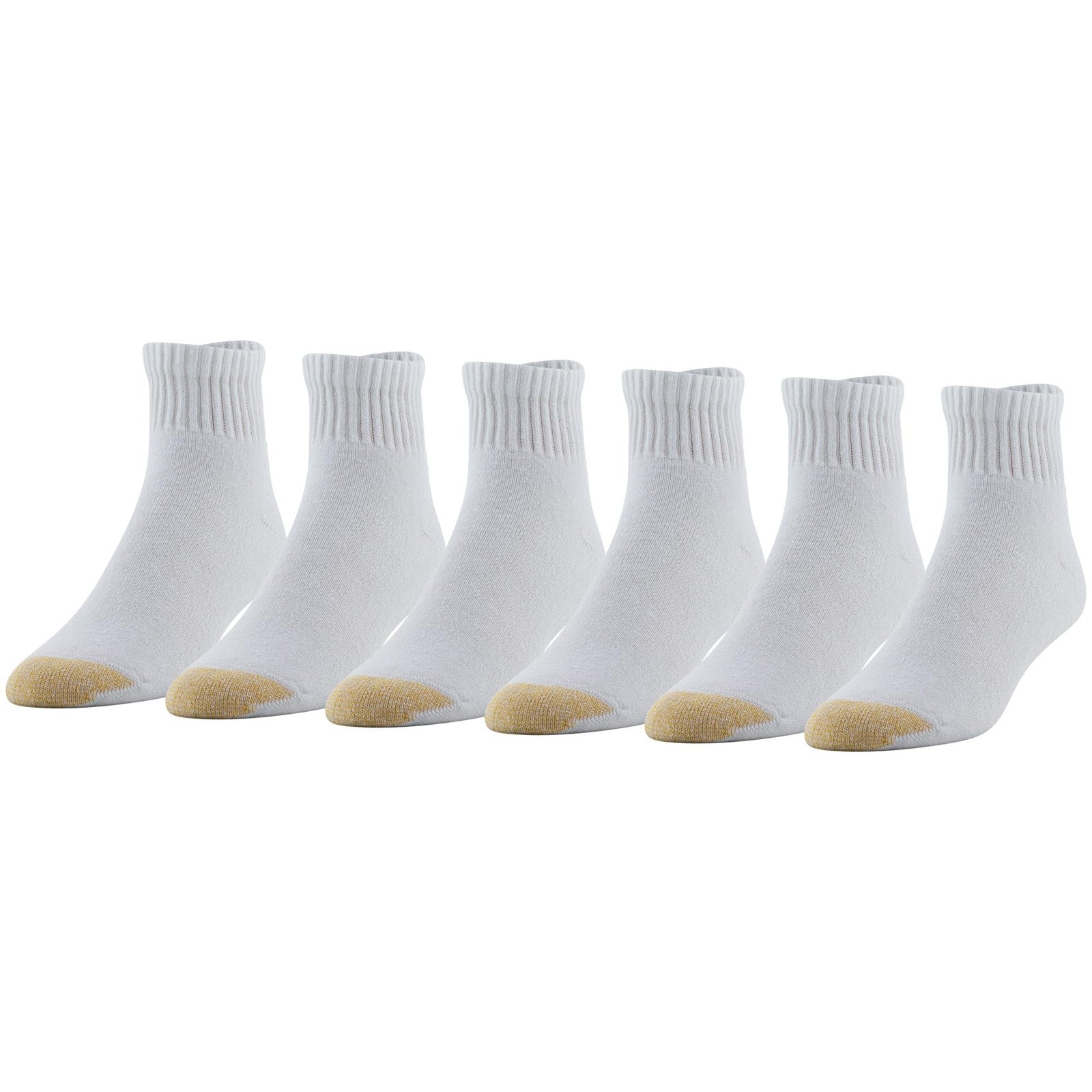 Men's GOLDTOE 656P Cotton Athletic Socks, White, 6-Pairs, X-Large