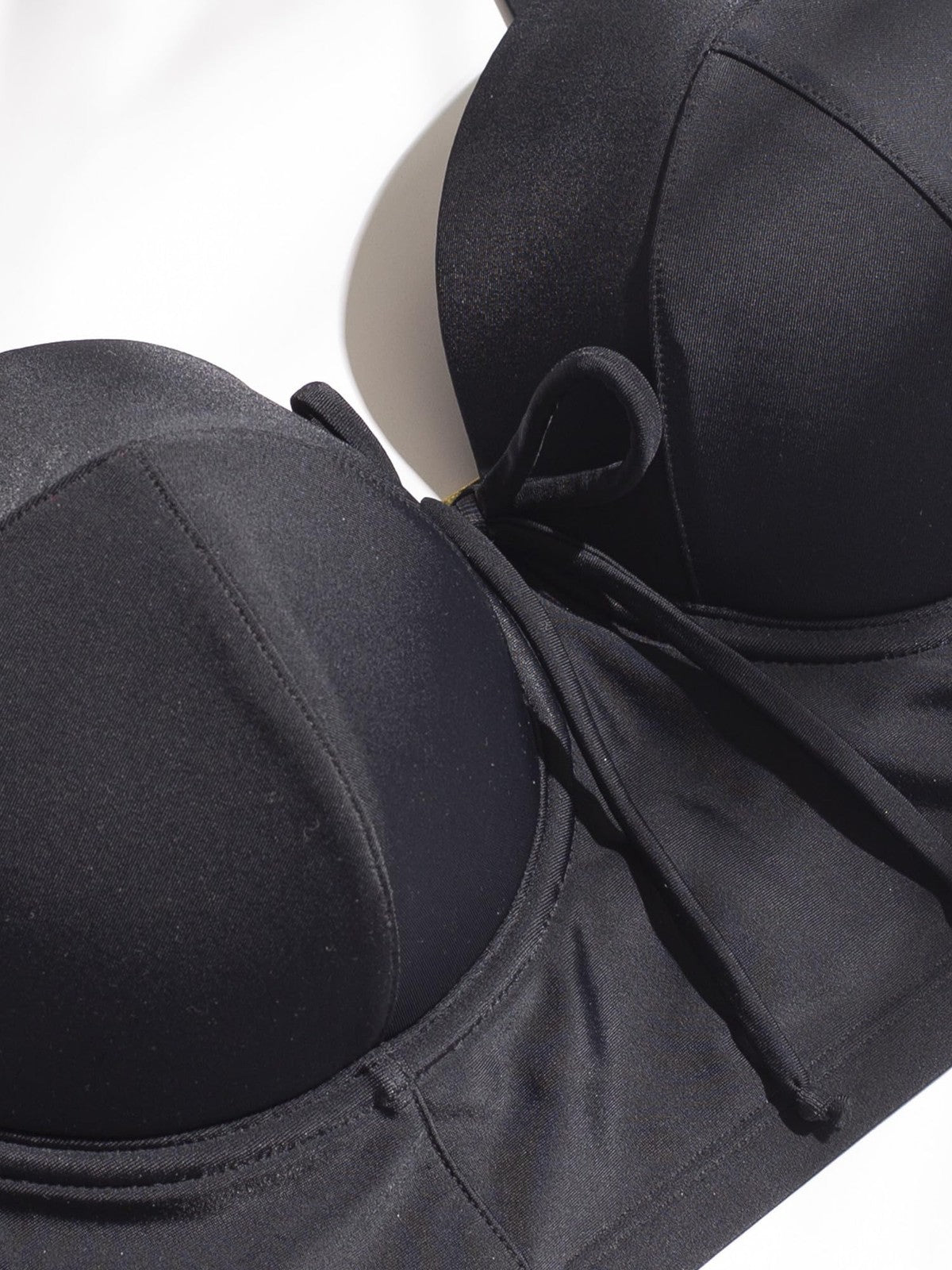 Women's 42D Black Underwire Bikini Top, Lightly Lined Swimwear