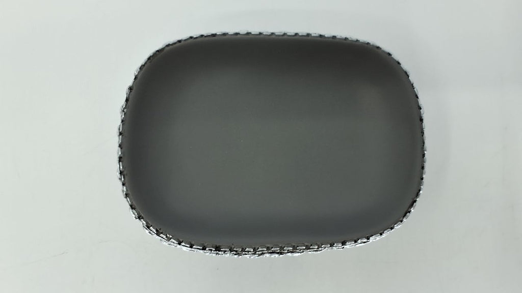 Avanti Linens Braided Medallion Silver and Grey Resin Soap Dish