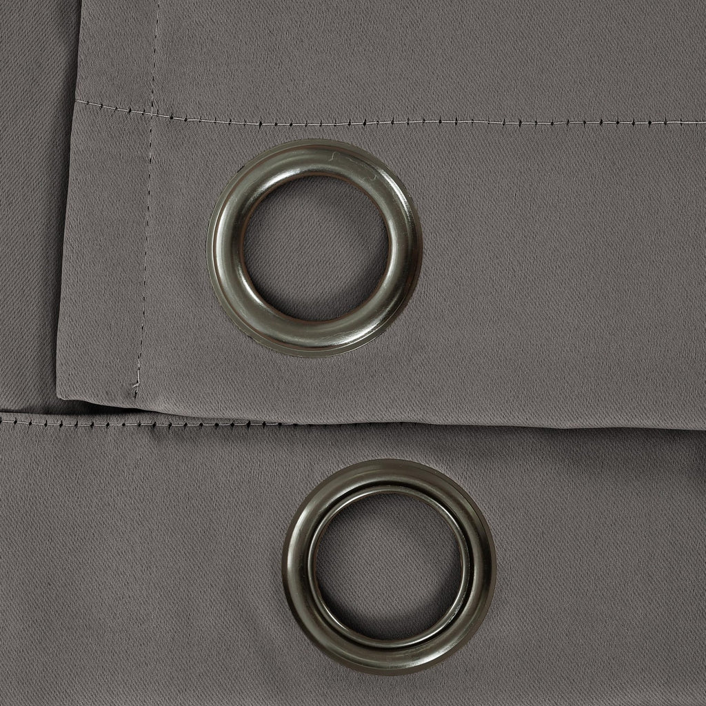 Energy Efficient Blackout Curtains, 52"W x 45"L, Dark Gray, 2 Panels