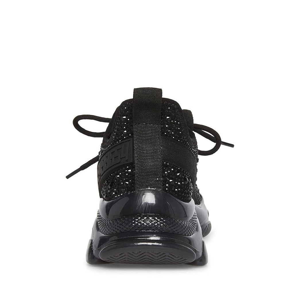 Steve Madden Women's Maxima Sneaker, Black, 9