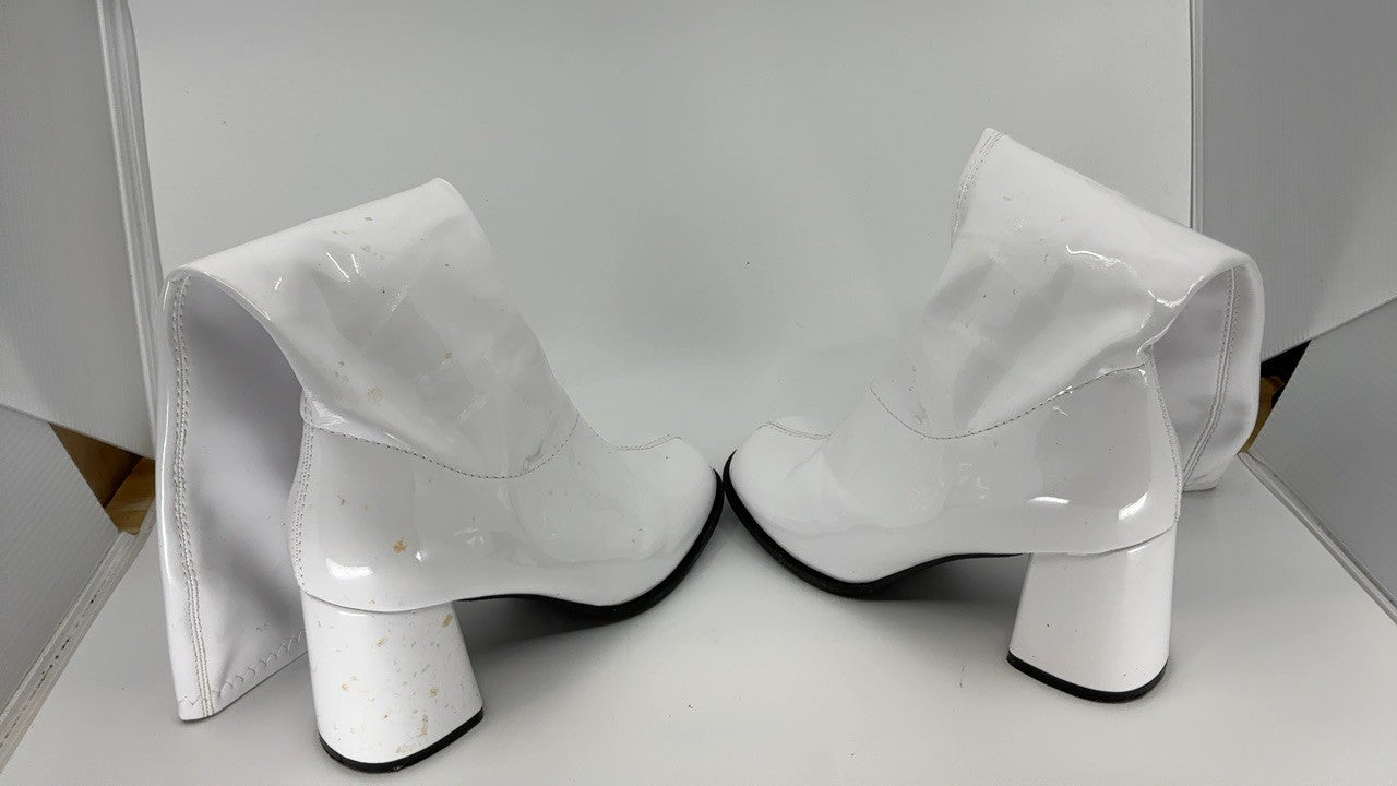 Ellie Shoes Women's Gogo Boot, White, 7 M US