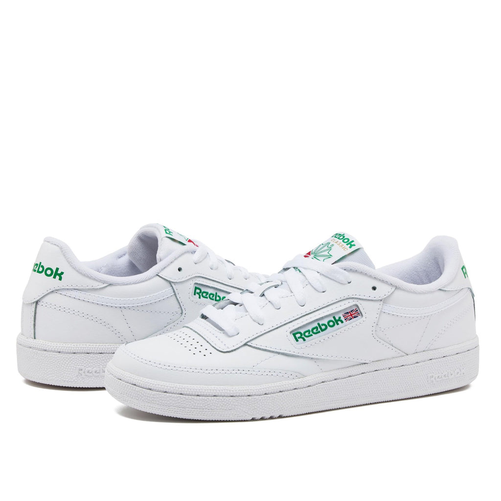 Reebok Classics Men's Club C 85 Walking Shoe, white/green, 8.5 M US