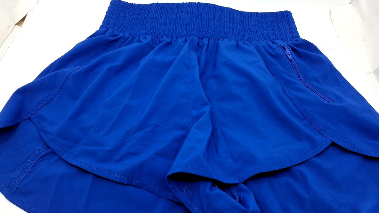 CRZ YOGA Women's 3" Dolphin Shorts Larkspur Blue Medium Quick Dry