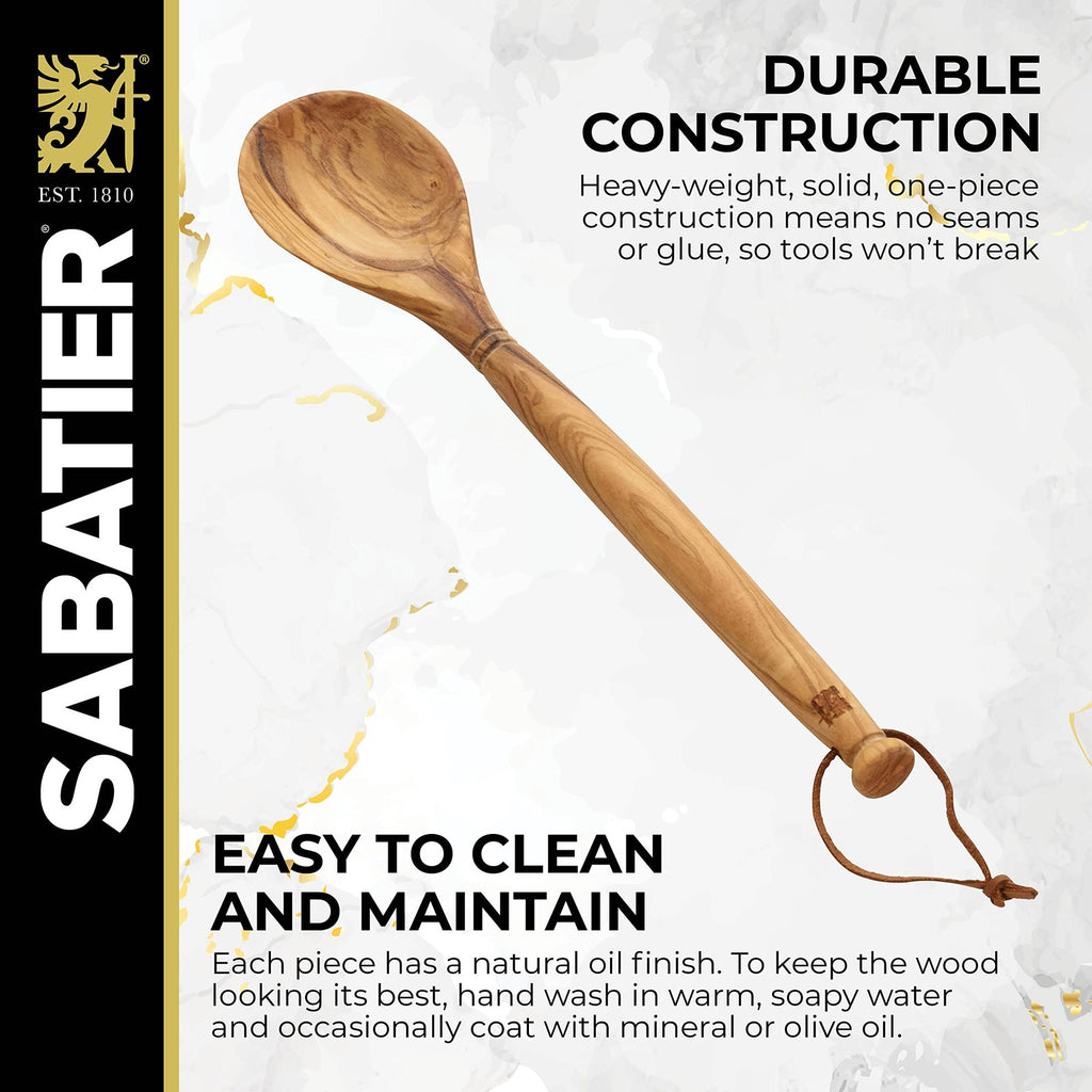 14-Inch Olivewood Spoon - All-Purpose Cooking Utensil for Stirring & Mixing