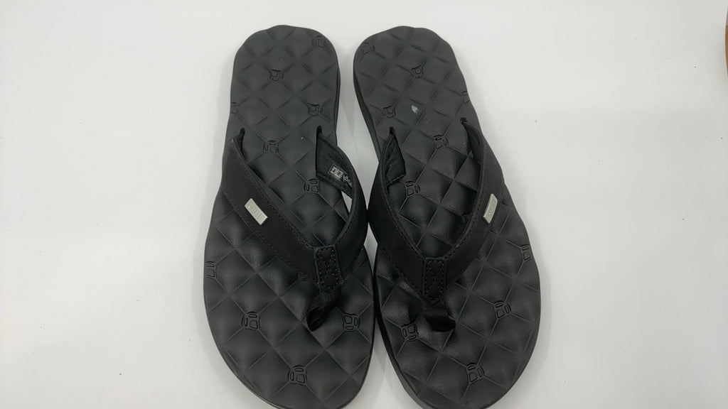 Womens Reef Dreams Flip Flops, Black/Black, Size 8, Memory Foam Cushion