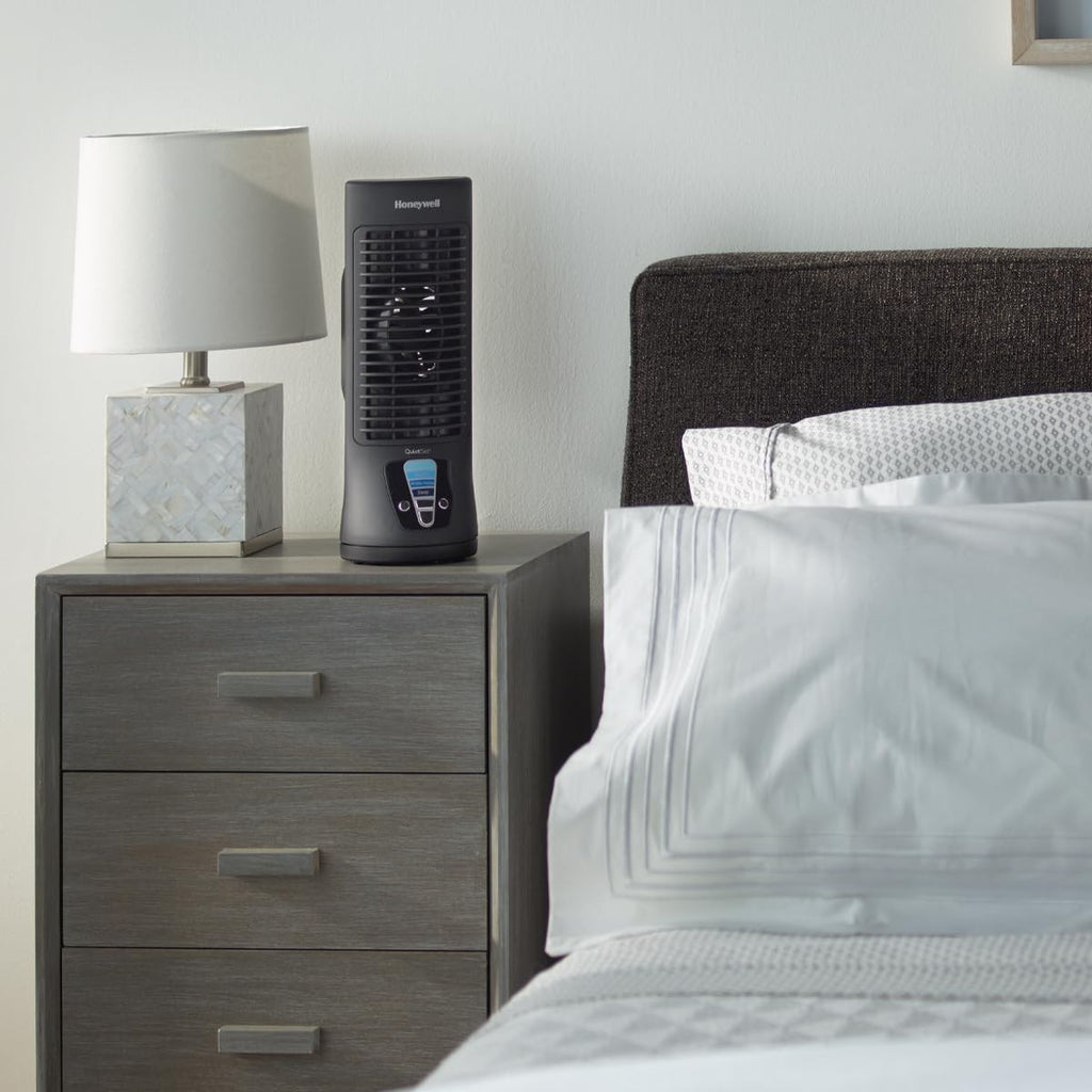 Honeywell HTF210B Quiet Personal Desk Fan, 4 Power Levels, Black