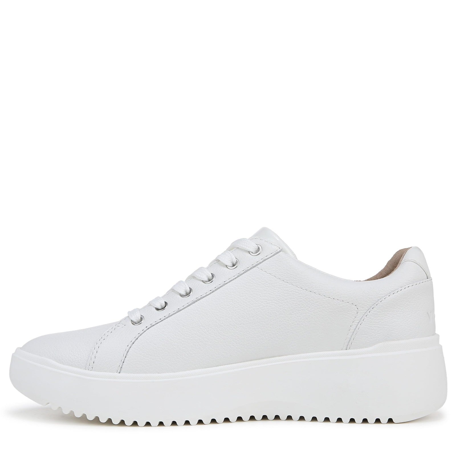 Vionic Women's Kearny Lace Up Sneaker, White Leather, 9.5 Wide