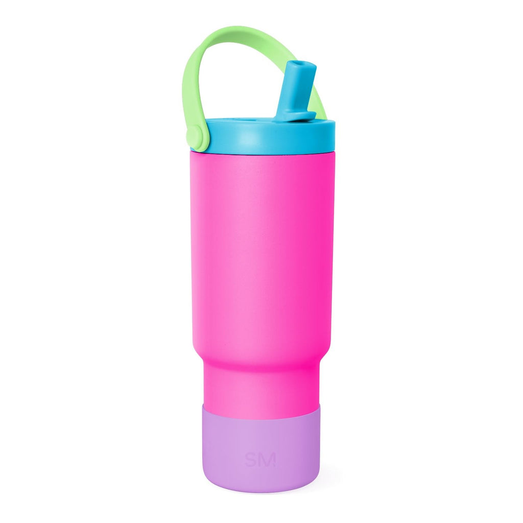 Kids 24oz Flip Straw Tumbler - Insulated Stainless Steel - 80s Mix