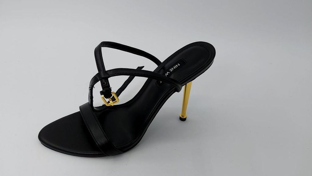 Nine West Women's Reina3 Heeled Sandal, Black, 7.5