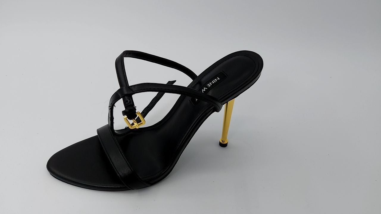 Nine West Women's Reina3 Heeled Sandal, Black, 7.5
