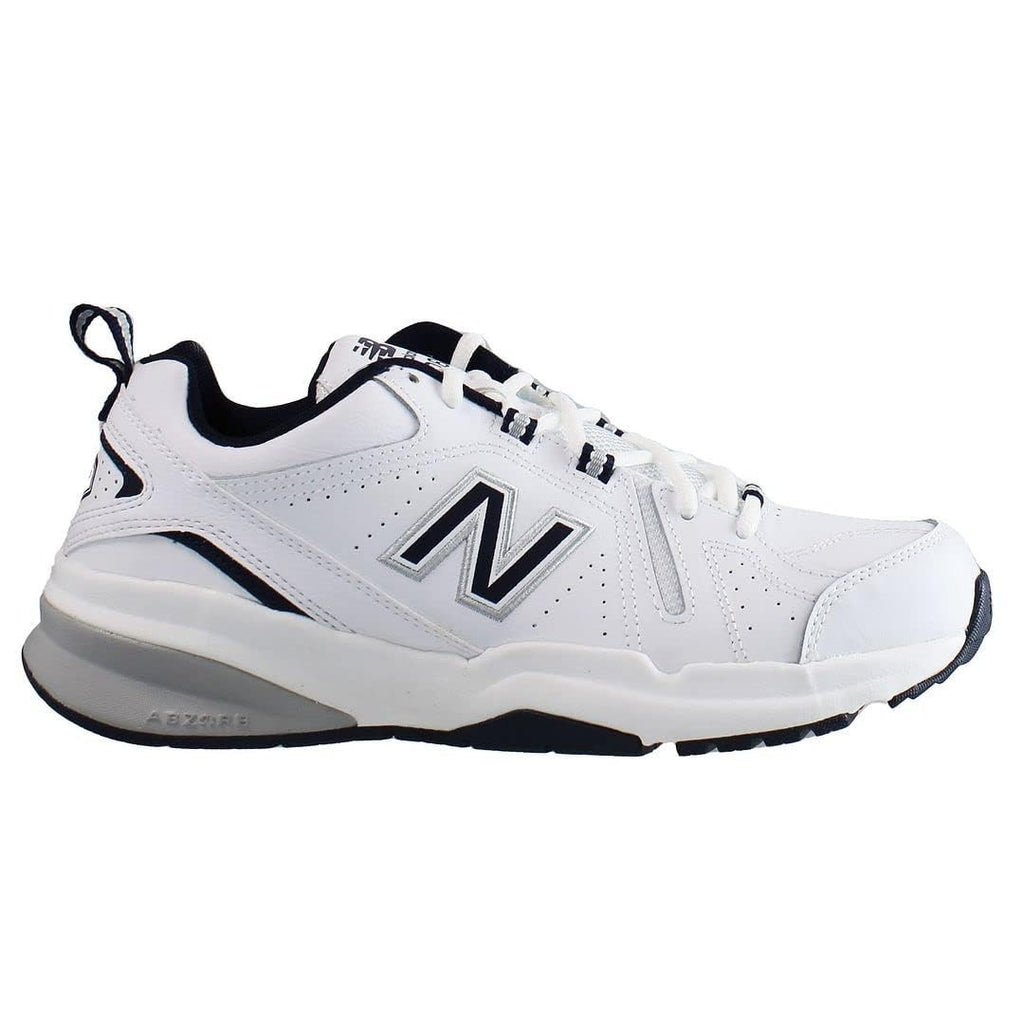 New Balance Men's 608 V5 Casual Comfort Cross Trainer, White/Navy, 9