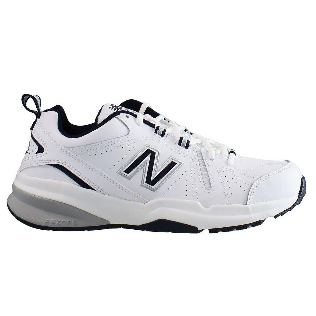 New Balance Men's 608 V5 Casual Comfort Cross Trainer, White/Navy, 9