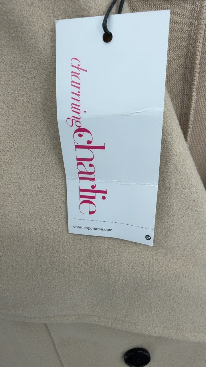 Collared Neck Button Up Long Sleeve Coat