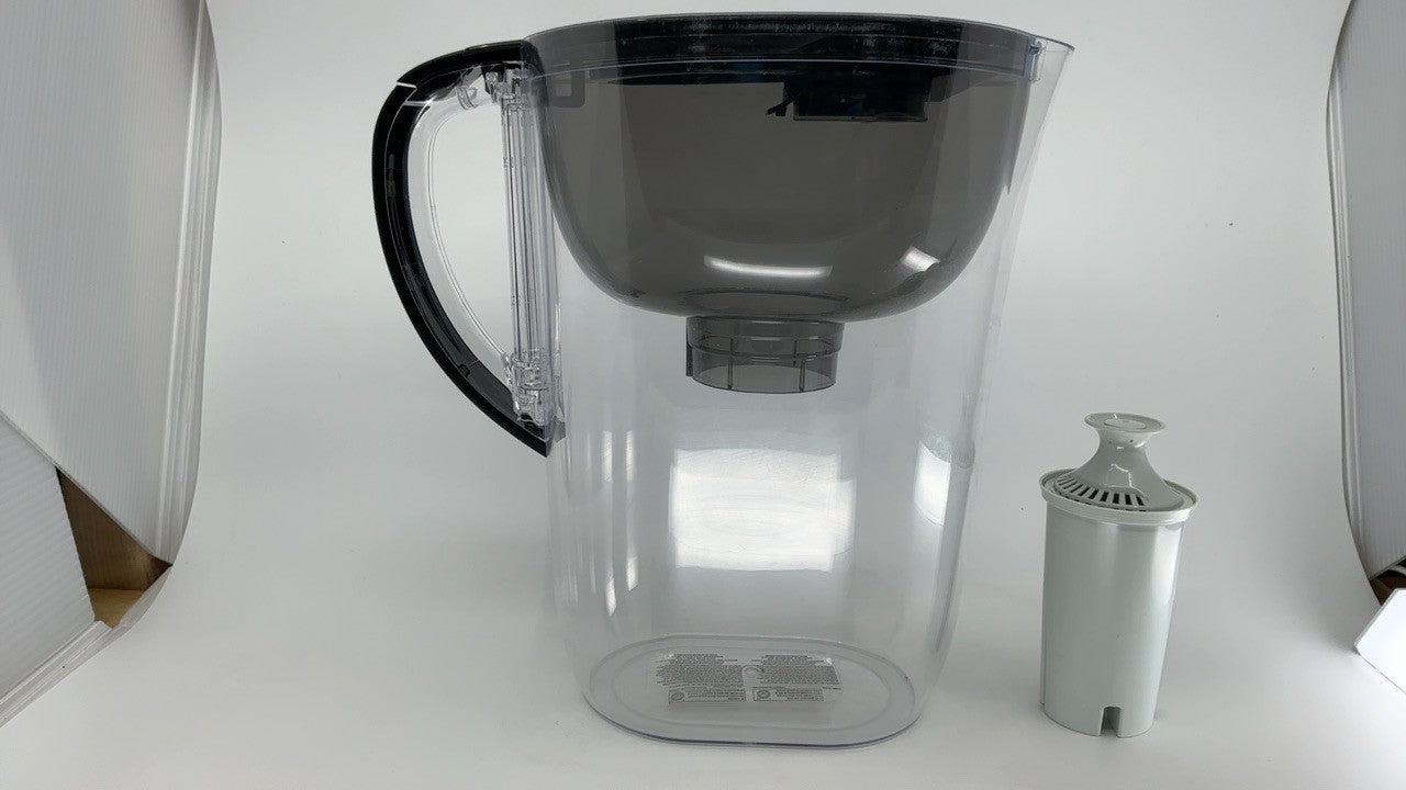 Brita 10 Cup Water Filter Pitcher, Black, Includes BritaPlus Filter
