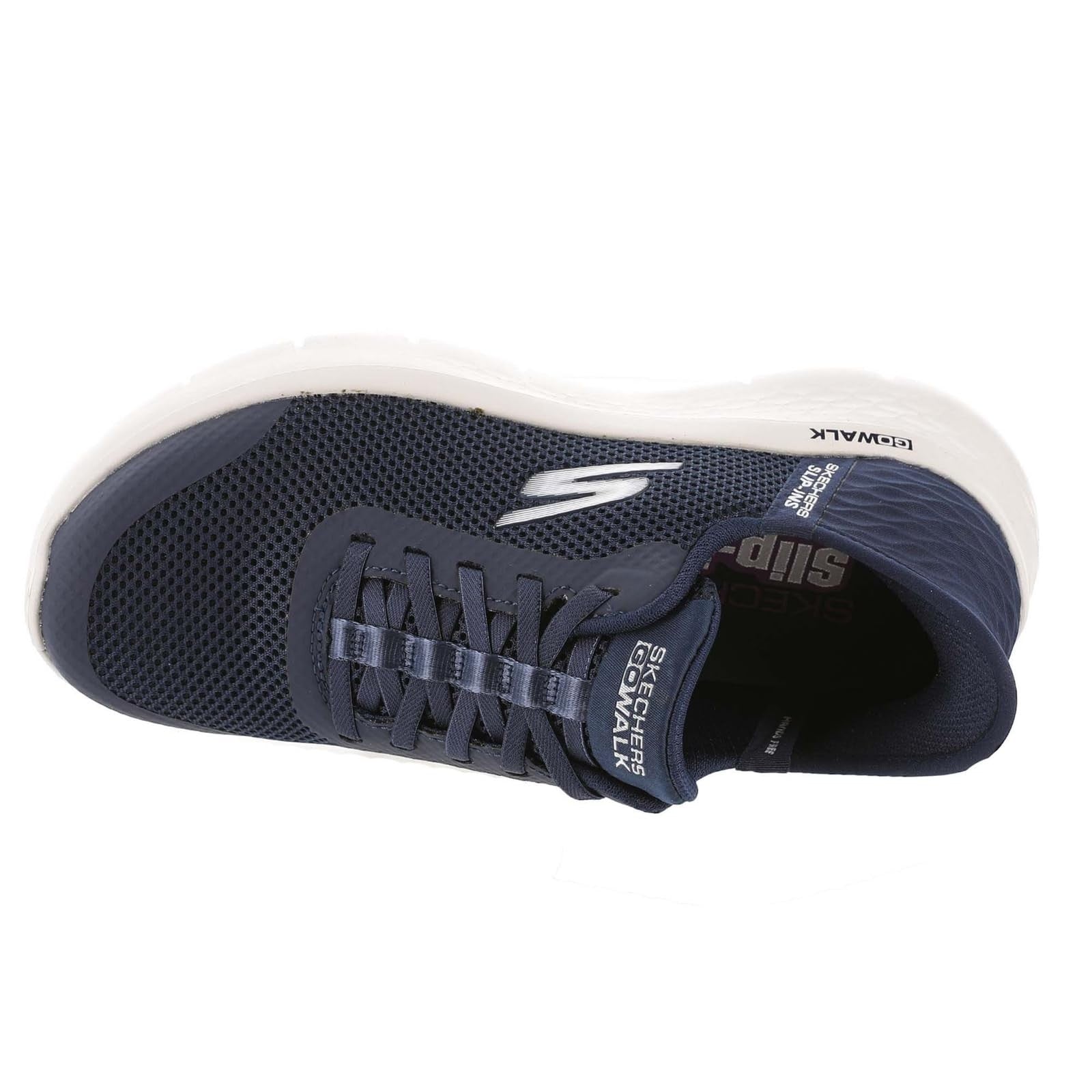 Skechers Women's Go Walk Flex Slip-Ins, Athletic Mesh, Navy/White, 8.5